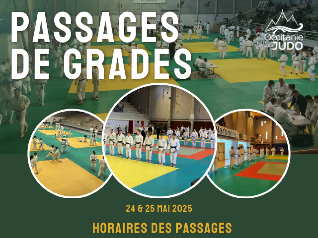 Image de l'actu 'Horaires Passages de Grades - 24 et 25 mai 2025'
