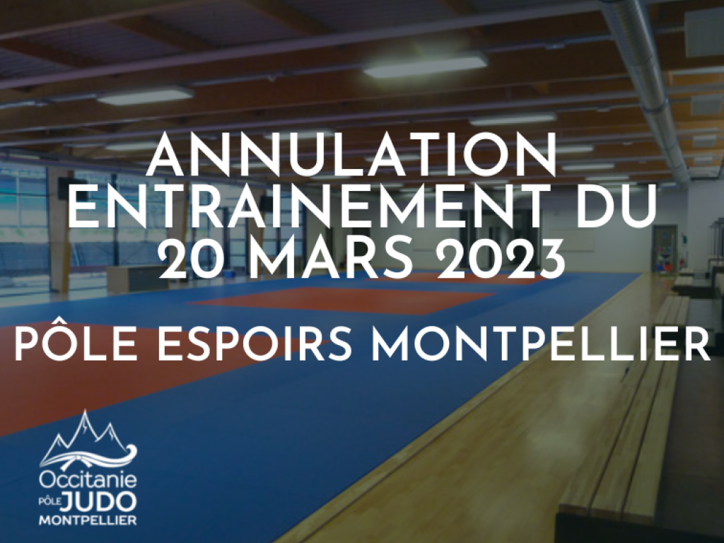Image de l'actu 'Annulation entrainement Pôle Espoirs de Montpellier Lundi 20 Mars'