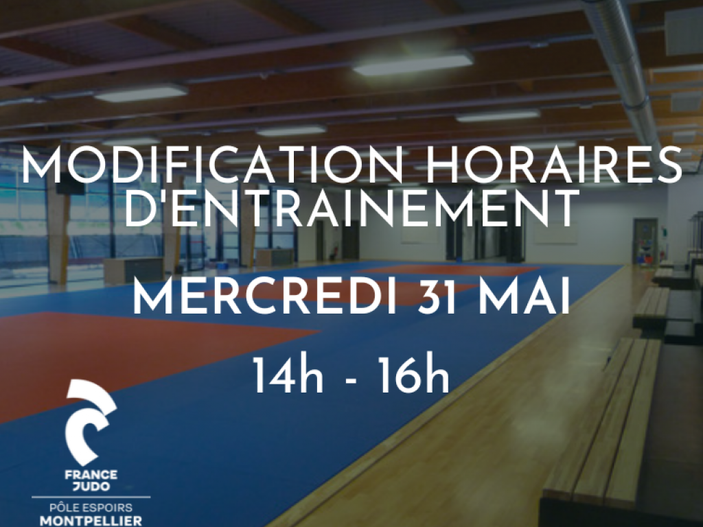 Image de l'actu 'Modification des horaires d'entrainement Pôle Espoirs de Montpellier'