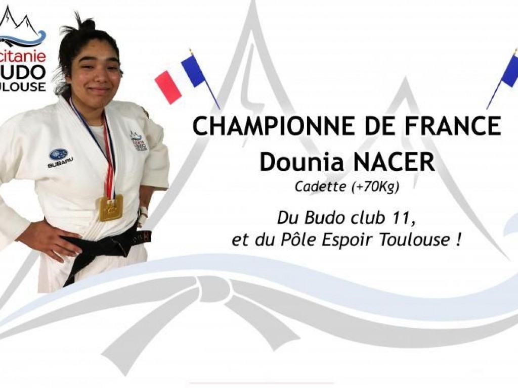 Image de l'actu 'Dounia NACER, Championne de France Cadette !'