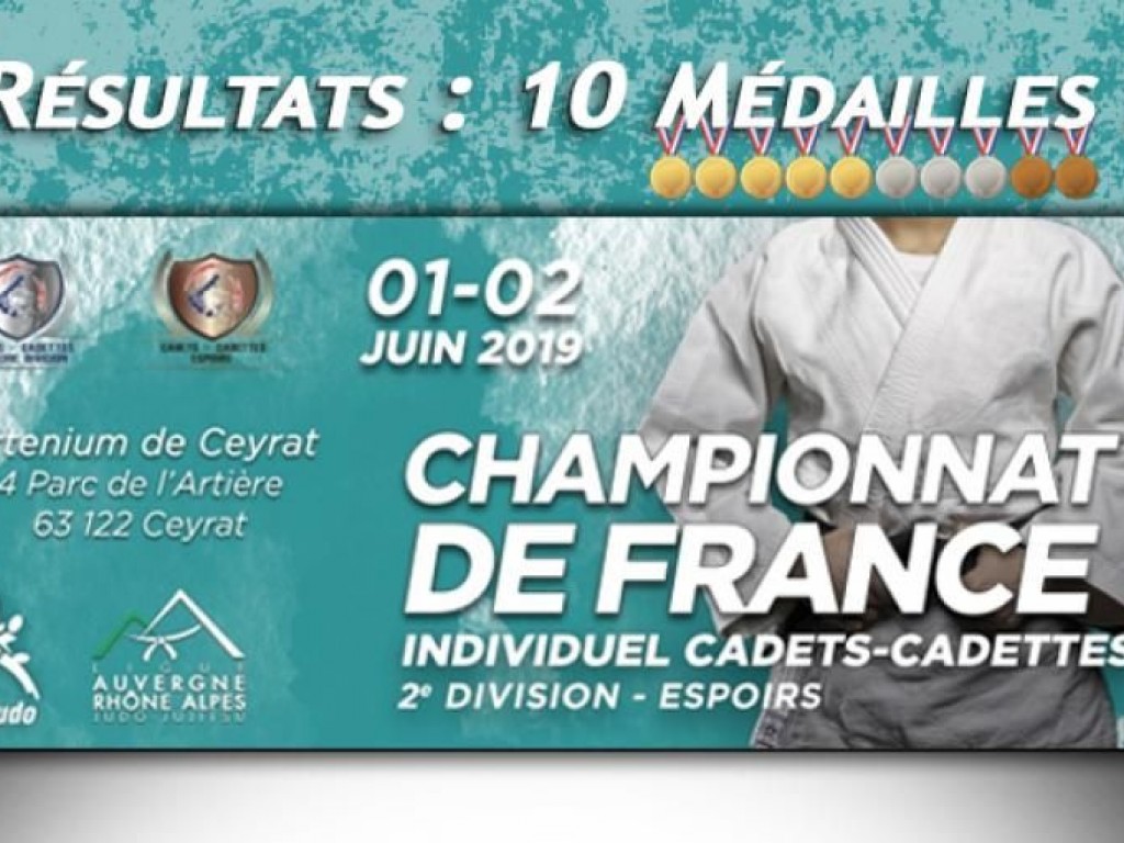 Image de l'actu '10 Médailles : Championnats de France Cadet(te)s 2ème Div et Espoirs !'