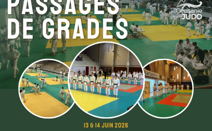 Horaires Passages de Grades 13 et 14 juin 2026 - mise à jour 11 juin