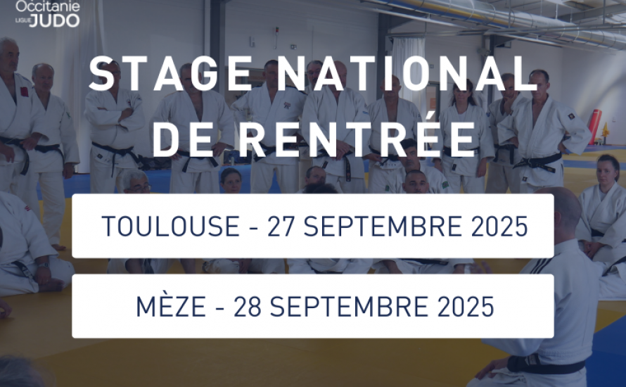 Stage National de Rentrée 2025 : inscrivez-vous dès à présent !